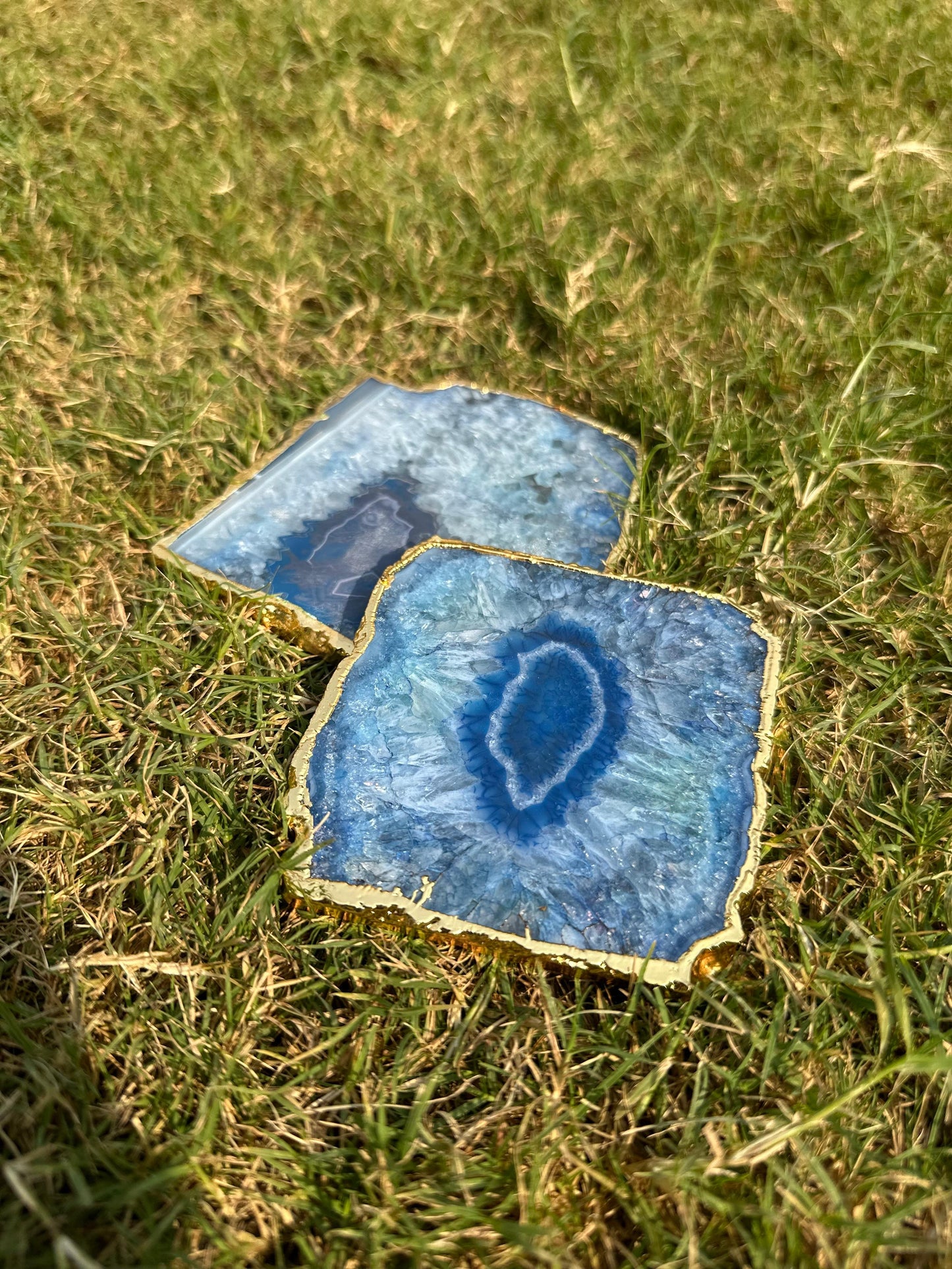 Indigo Blue Crystal Coaster Set