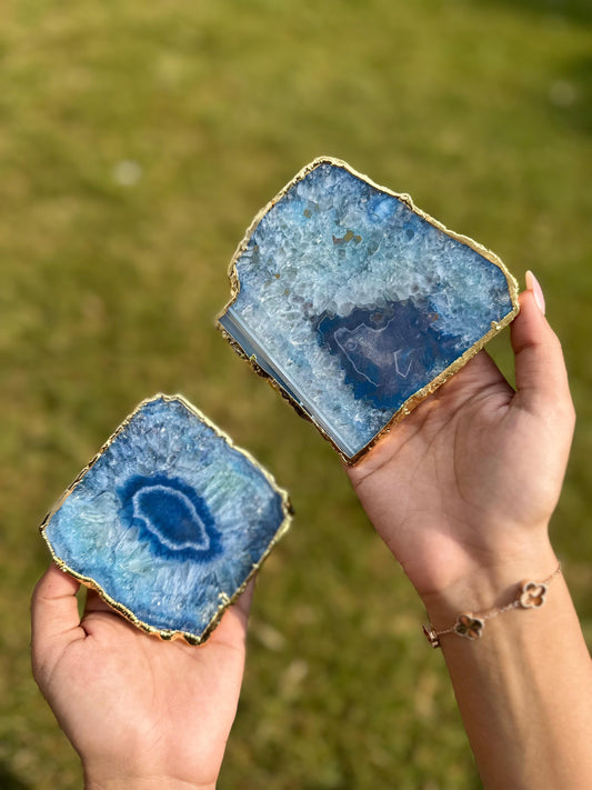 Indigo Blue Crystal Coaster Set