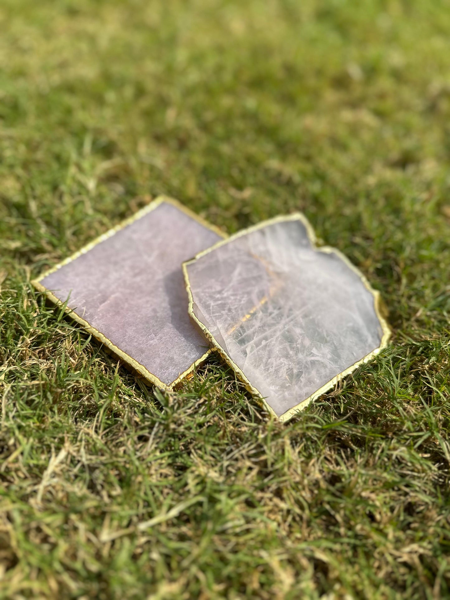 Rose Quartz Coaster Set