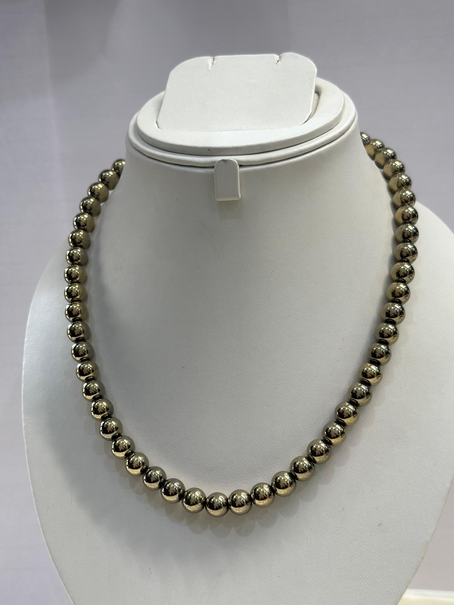 Golden Pyrite Stone Necklace