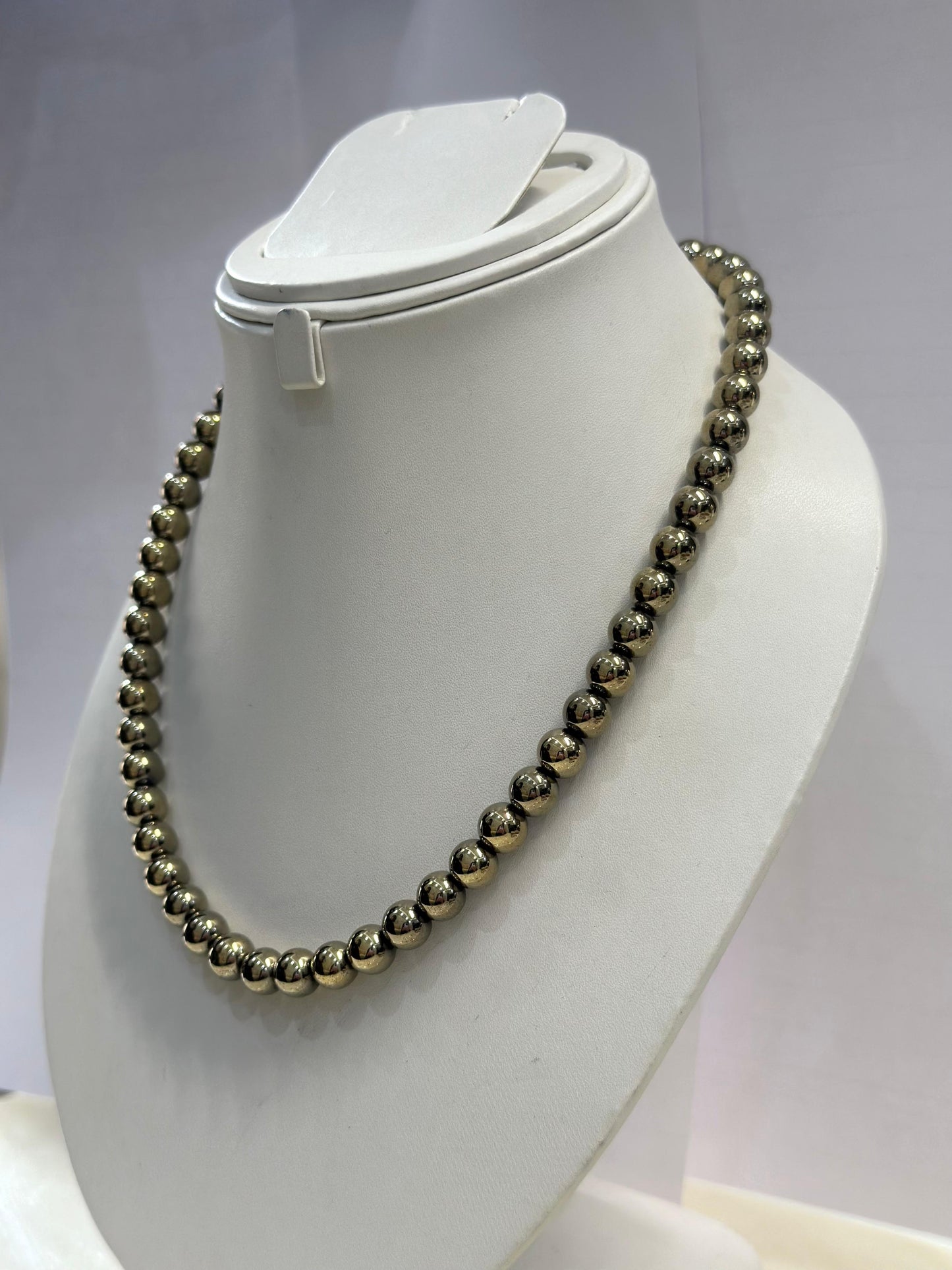 Golden Pyrite Stone Necklace